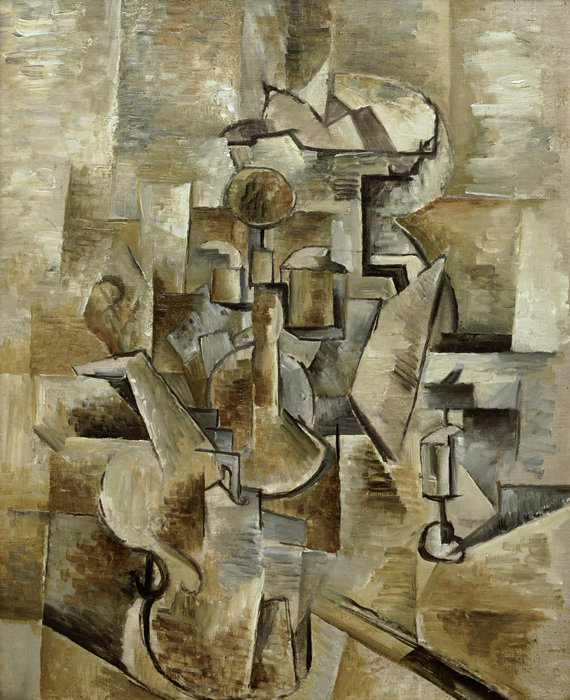 Violin and Candlestick, Georges Braque (1910)